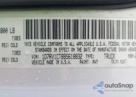 2011 Ram 1500 Lone Star from USA, damaged, VIN 1D7RV1CT8BS618832